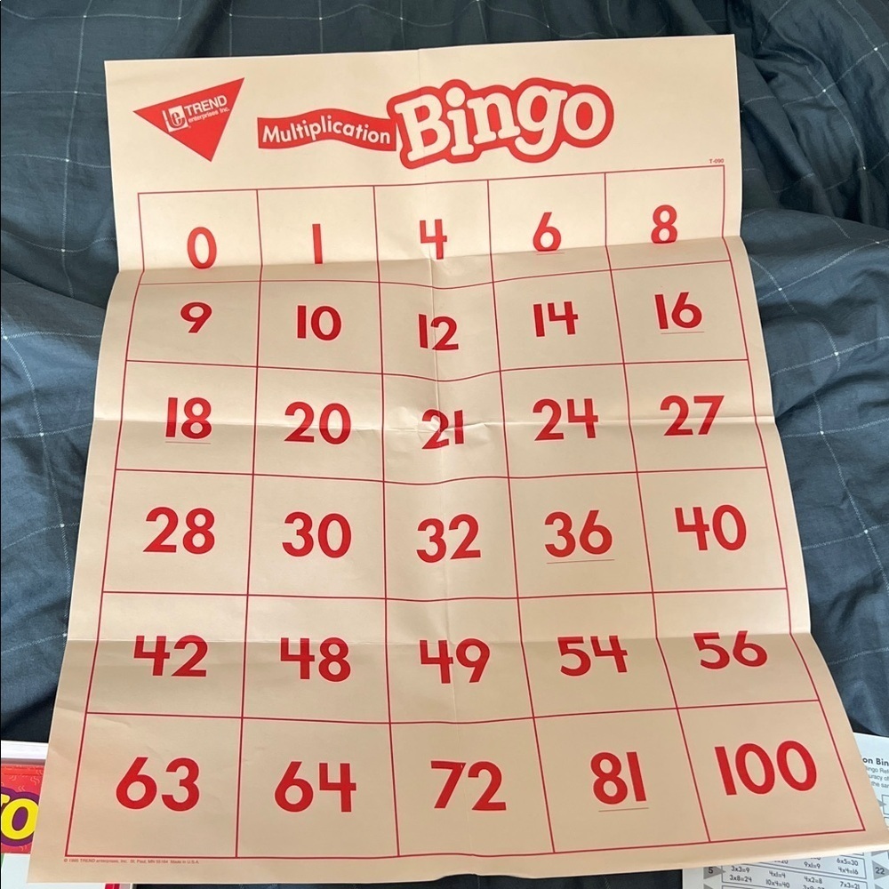 Trend Enterprises Multiplication Bingo Learning Game Complete Set - Picture 6 of 6